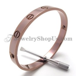 Elegantes Roségold-Titanarmband Für Damen