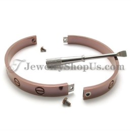 Elegantes Roségold-Titanarmband Für Damen