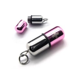 Halskette Mit Kreuzanhänger Aus Reinem Titan In Rosa-Silber