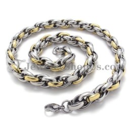 Elegante Halskette Aus Gold Und Titan