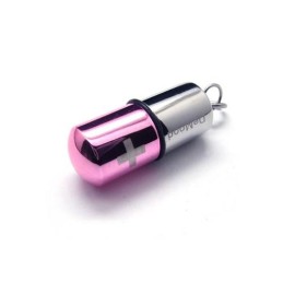 Halskette Mit Kreuzanhänger Aus Reinem Titan In Rosa-Silber