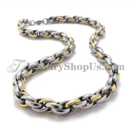 Elegante Halskette Aus Gold Und Titan