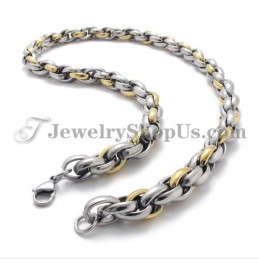 Elegante Halskette Aus Gold Und Titan