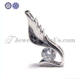 925 Silber Zirkon Anhänger (Galvanisierung Platin) Mit Kostenloser Kette