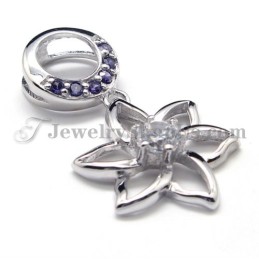 925 Silber Anhänger Mit Zirkon (Galvanisiertes Platin) Mit Freier Kette