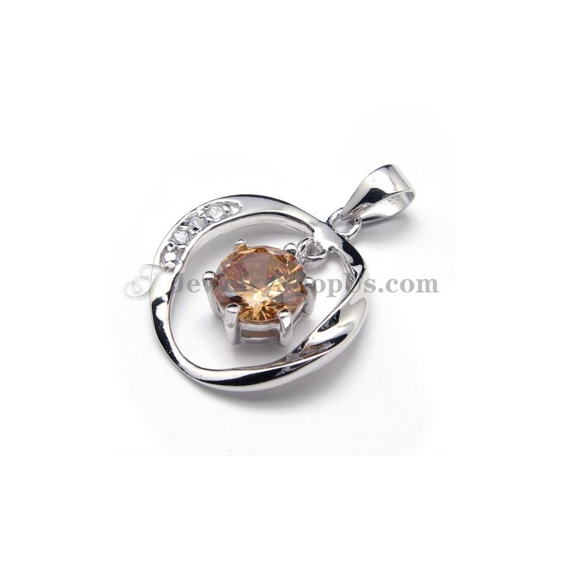 925 Silber Zirkon Anhänger (Galvanisierung Platin) Mit Kostenloser Kette 925 Silber Zirkon Anhänger (Galvanisierung Platin) Mit Kostenloser Kette