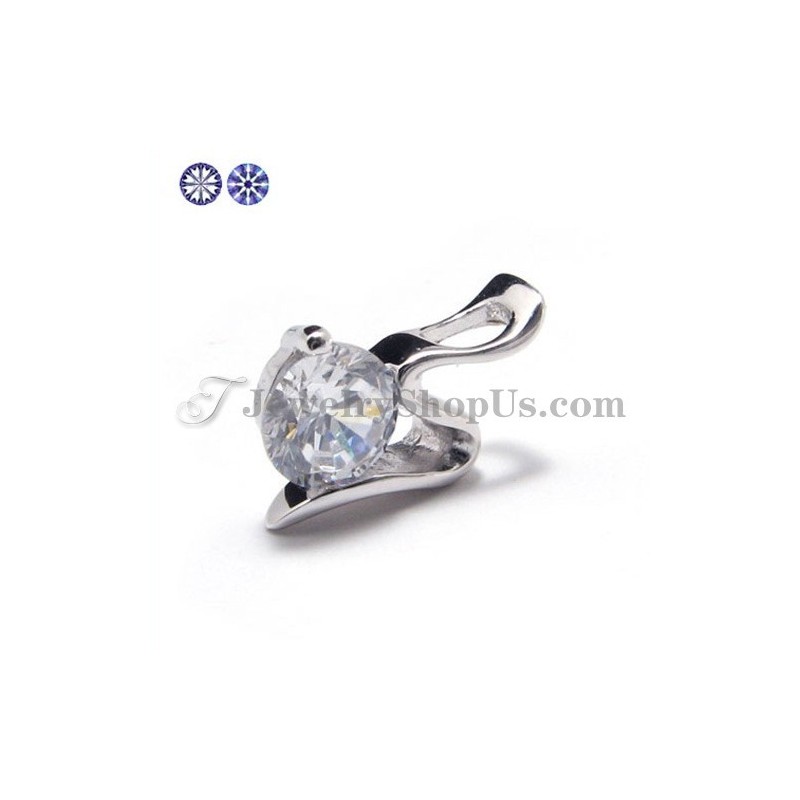 925 Silber Zirkon Anhänger (Galvanisierung Platin) Mit Kostenloser Kette 925 Silber Zirkon Anhänger (Galvanisierung Platin) Mit Kostenloser Kette