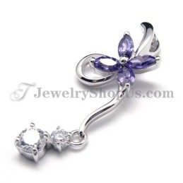 925 Silber Anhänger Mit Zirkon (Galvanisiertes Platin) Mit Freier Kette