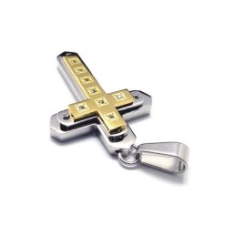 Männer Goldene Reintitan Kreuz Anhänger Halskette Kette