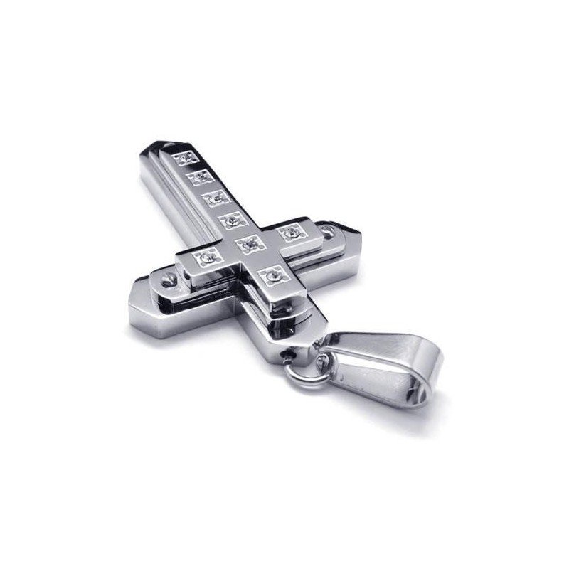 Männer Silber Reines Titan Kreuz Halskette Anhänger Kette Männer Silber Reines Titan Kreuz Halskette Anhänger Kette