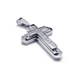 Männer Silber Reines Titan Kreuz Halskette Anhänger Kette