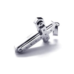 Männer Silber Reines Titan Kreuz Halskette Anhänger Kette