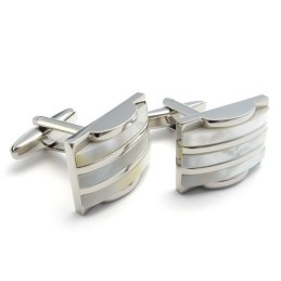 Elegante Form Farbbrillanz Hochwertige Titan-Kupfernickel-Manschettenknöpfe