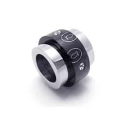 Halskette Mit Anhänger Aus Schwarzem Und Silbernem Titan Mit Ringen (Neu)