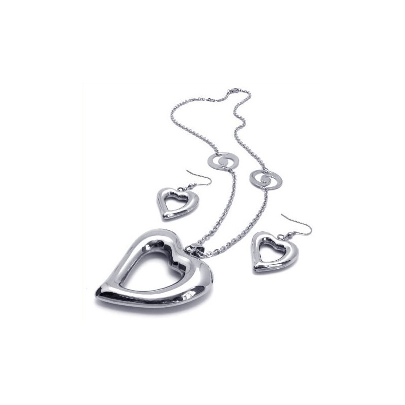 Elegante Form Farbbrillanz Stabile Qualität Titan Schmuckset Inklusive Halskette, Anhänger, Ohrring Elegante Form Farbbrillanz Stabile Qualität Titan Schmuckset Inklusive Halskette, Anhänger, Ohrring