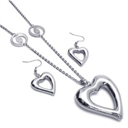 Elegante Form Farbbrillanz Stabile Qualität Titan Schmuckset Inklusive Halskette, Anhänger, Ohrring