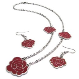 Attraktives Design, Hübsches Und Farbenfrohes Schmuckset Aus Hochwertigem Titan, Bestehend Aus Halskette, Anhänger Und Ohrringen