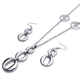 Geschicktes Design Farbbrillanz Hervorragende Qualität Titan Schmuckset Inklusive Halskette, Anhänger, Ohrring