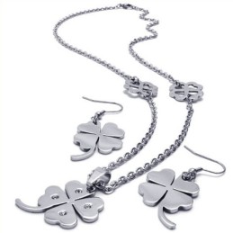 Elegante Form, Farbbrillanz, Hervorragende Qualität, Titan-Schmuckset Inklusive Halskette, Anhänger, Ohrring