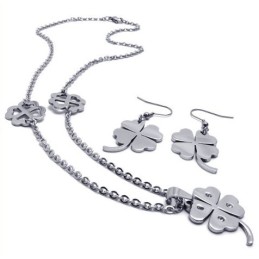 Elegante Form, Farbbrillanz, Hervorragende Qualität, Titan-Schmuckset Inklusive Halskette, Anhänger, Ohrring