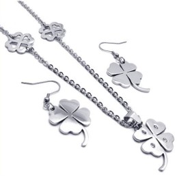Elegante Form, Farbbrillanz, Hervorragende Qualität, Titan-Schmuckset Inklusive Halskette, Anhänger, Ohrring