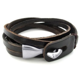 Elegante Form Zarte Farben Hochwertiger Titan-Lederarmreif