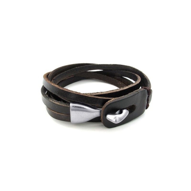 Elegante Form Zarte Farben Hochwertiger Titan-Lederarmreif Elegante Form Zarte Farben Hochwertiger Titan-Lederarmreif