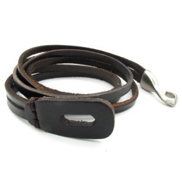 Elegante Form Zarte Farben Hochwertiger Titan-Lederarmreif