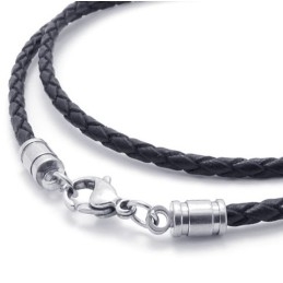 Fein Verarbeitete Zarte Farben Hochwertige Titan-Lederkette