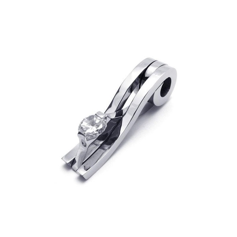 Herren-Halskette Mit Anhänger Aus Reinem Titan, Silberfarben (Neu) Herren-Halskette Mit Anhänger Aus Reinem Titan, Silberfarben (Neu)