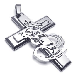 Modernes Design Farbbrillanz Eine Lange Geschichte Titan Kreuz Anhänger