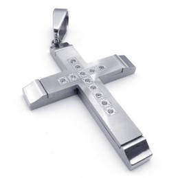 Elegante Form Farbbrillanz Stabile Qualität Titan Kreuz Anhänger