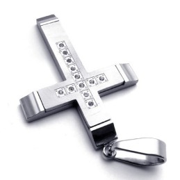 Elegante Form Farbbrillanz Stabile Qualität Titan Kreuz Anhänger